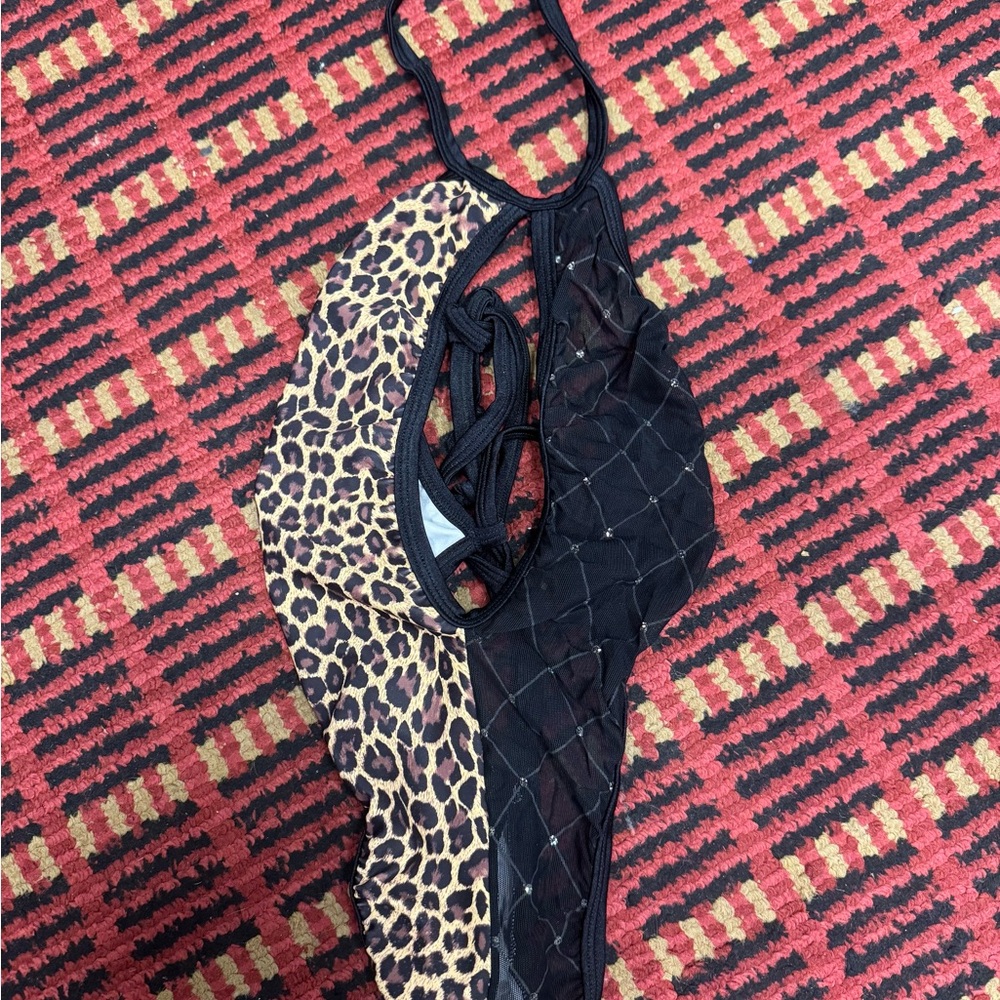 Leopard and Black Women's Intimate Bodysuit